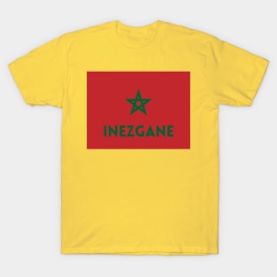 Inezgane City in Moroccan Flag T-Shirt